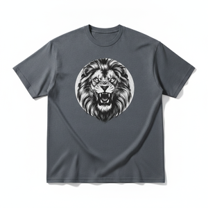 <b>Men's</b> O-Neck Soft Cotton Jersey Oversize T-Shirt Heavyweight Boxy Fit <b>Cropped</b> <b>Top</b> Solid Front Quick Dry 260g Casual Streetwear - Product Image 1