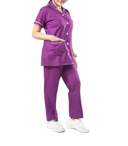 Nouvelle conception de tenue médicale tissée, uniforme d'hôpital, uniforme d'infirmière, ensemble de blouses d'été à manches courtes, unisexe - Product Image 3
