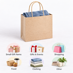 Bolsas de Compra de Papel Kraft Premium con Asas Retorcidas, Impresión Personalizada, Reutilizables, Embalaje para Minoristas, Proveedor OEM - Product Image 5