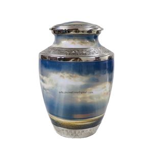 Urnas de cremación para adultos de aluminio impresas personalizadas del fabricante de alta calidad, precio al por mayor para cenizas humanas, suministros funerarios - Product Image 1