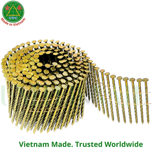 Clavos de acero en rollo de 2-3/4 pulgadas con vástago anillado y cabeza a cuadros, tamaño personalizado de Vietnam para pistola de clavos |    Clavo en rollo - Product Image 1