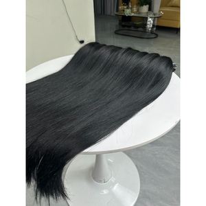 ผมต่อปลายแบนสีดำธรรมชาติ ผมตรงแบบ Bone Straight ผมเวอร์จินเวียดนามแท้แบบ Double Drawn  ต่อผมด้วยเคราติน ขายส่ง - Product Image 2