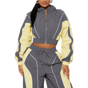 Ensemble de survêtement unisexe décontracté en nylon et polyester de qualité supérieure, veste zippée légère, imperméable, respirante et coupe-vent - Product Image 5