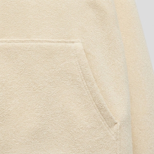 Men's White 100% Cotton Fleece Oversized <b>Sherpa</b> <b>Hoodie</b> Sweatshirt Pullover with Pocket OEM Service for Winter Casual Wear - Product Image 6