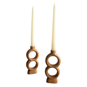 Support à bougies en bois de qualité supérieure, design moderne, fait main, forme personnalisée, best-seller, décoration de mariage et de maison, par MULTI CRAFT - Product Image 1