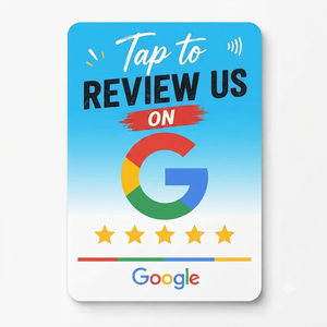 Carte de commentaires Google NFC en PVC de qualité supérieure, code QR personnalisé, carte de commentaires intelligente à tapoter, OEM ODM pour la vente au détail, les hôtels, les restaurants - Product Image 1
