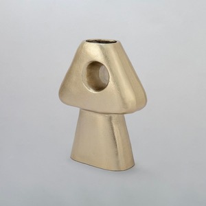 Modern Silhouette Minimalist Tabletop <b>Vase</b> Handmade <b>Gold</b> Finish Geometric Design - Product Image 4