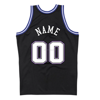 Jersey Basket Hitam Custom untuk Sablon Layar, Tank Top Unisex, Bahan Polyester Ringan, Bernapas, Cepat Kering, Ukuran Dewasa