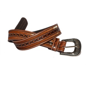 Ceinture pour homme en cuir de vachette véritable avec boucle à ardillon, fabrication OEM, ceintures en fourrure de vachette, marque privée, cuir véritable - Product Image 4
