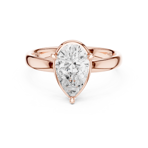 Anillos de compromiso clásicos y modernos con forma de lágrima, oro amarillo de 14 quilates, diamante cultivado en laboratorio con corte de pera de 1.50 quilates, certificado por IGI. - Product Image 5