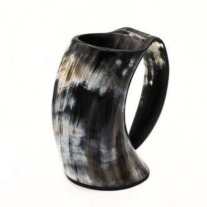 Tankard รูปควายแบบพรีเมี่ยมสำหรับปาร์ตี้และโรงแรมลายดอกไม้หินอ่อนใช้ซ้ำได้กันการรั่วซึม - Product Image 3
