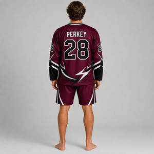 Conjunto de Jersey y Pantalones Personalizados Premium con Tela de Poliéster Resistente para Entrenamiento de Equipo, Uniforme de Hockey sobre Hielo, Juegos de Liga y Hockey - Product Image 2