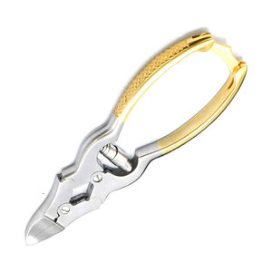 Coupe-ongles Mycotic pour ongles épais et incarnés, double action, robuste, à ressort, doré, pour podologie - Product Image 1