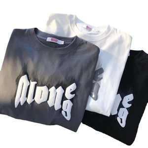 แฟชั่นผู้ชายล่าสุด เสื้อผ้าสั่งทำพิเศษ ผ้าฝ้าย 100% ระบายอากาศได้ดี ไม่เป็นขุย บริการ OEM พิมพ์ลายพัฟฟ์ เสื้อเปล่าคุณภาพสูง ทรงโอเวอร์ไซส์ - Product Image 2