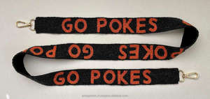 Correa de bolso con cuentas personalizada GO CATS, correa de hombro ajustable, bordado hecho a mano, accesorio de moda deportivo universitario - Product Image 5