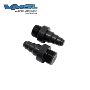 Conector de Manguera Roscado de Acero Inoxidable Negro, Adaptador de Tubería Industrial, Mecanizado CNC, Electroerosión por Hilo, Brochado - Product Image 2