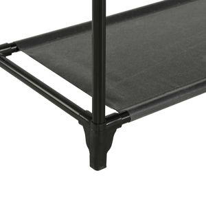 Porte-vêtements et tringles en acier et tissu non tissé noir 21,7''x11,2''x68,9'' - Product Image 6