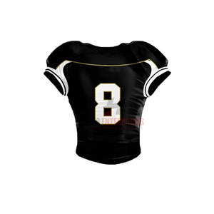 Protège-épaules et accessoires de football américain, noir et blanc, personnalisables, pour maillot et pantalon, en polyester respirant, unisexe - Product Image 5
