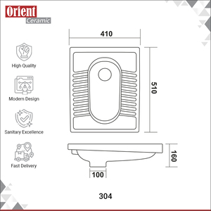 Meilleure Qualité, Dernier Design, Cuvettes de Toilettes à la Turque en Céramique Blanche, Faciles à Nettoyer, Résistantes aux Taches, Durables, pour Salle de Bain Domestique - Product Image 3