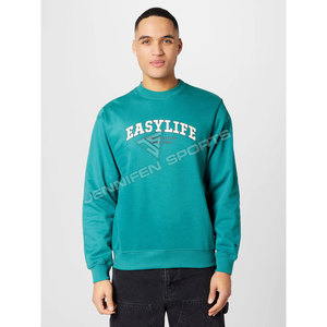 Sweat-shirt à col rond surdimensionné pour homme en molleton 100% coton 300 g/m² OEM, personnalisable avec logo imprimé - Product Image 3