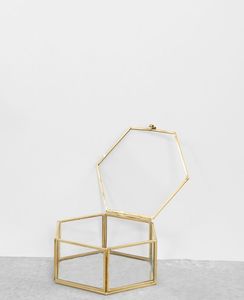 Boîtes de rangement en métal et verre personnalisées faites à la main avec cadre métallique pour organiser les bijoux, boîtes en verre - Product Image 3