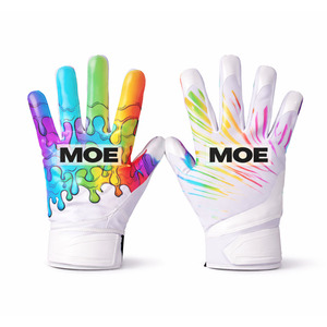 Gants de football pour receveurs avec impression par sublimation personnalisée, paume à haute adhérence, ajustement flexible, fermeture sécurisée du poignet, fabrication OEM - Product Image 1