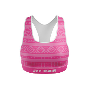 Sujetador Deportivo LUUK INTERNATIONAL para Mujer, Estilo Racerback, Estampado Geométrico, Transpirable, Soporte Medio, Ropa Deportiva - Product Image 1