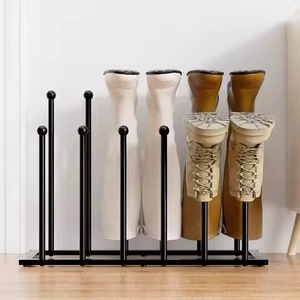 Modern 3 Tier Metal Shoe Rack Freestanding Space Saving Organizer for Entryway Home Furniture Minimalist Design In Black Color - Product Image 4