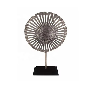 Hammered Metal Decorative Ring Sculptures Contemporary Tabletop Sculpture Showcase Bookshelf Wedding Gift Sculpture <b>Decor</b> - Product Image 2