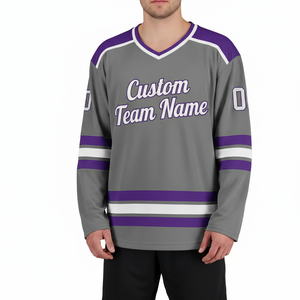 Maillot de hockey sur glace personnalisé 2026, maillot de hockey sur glace professionnel unisexe, impression par transfert thermique, logo et texte personnalisés - Product Image 2