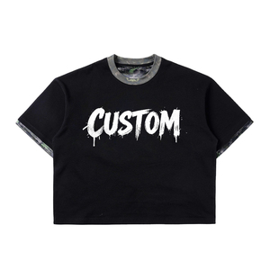 T-shirt en coton épais surdimensionné à épaules tombantes, style streetwear vintage, séchage rapide, écologique, fournisseur de marque privée - Product Image 1