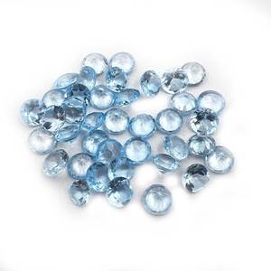 Natural Sky Blue Topaz Round Cut Loose Gemstone Wholesale Lot Jewelry Making Faceted - Product Image 6