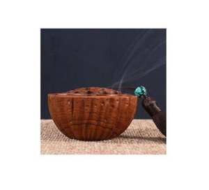 Elegante quemador de incienso de madera tallada, perfecto para rituales aromáticos árabes de lujo y una hermosa decoración del hogar. - Product Image 6