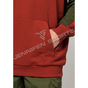 เสื้อฮู้ดดี้ผู้ชายคุณภาพสูง แบบ unisex สำหรับฤดูหนาว สีทูโทน สไตล์สตรีทแวร์ ผ้าฝ้าย 100% ระบายอากาศได้ดี แห้งเร็ว ปรับแต่งได้ สีพื้น - Product Image 4