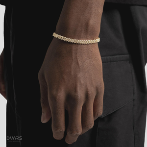 Moissanite Cuban Link & <b>Chain</b> Bracelet 925 Sterling Silver Iced Hip Hop <b>Rapper</b> Jewelry Dvars Diamond DBM-36 18K Gold Plated - Product Image 3