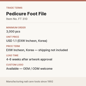 Lima de Pedicura Coreana para Pies, Grano 80/100, Logotipo Personalizado OEM para Venta al por Mayor en Salones - Product Image 5