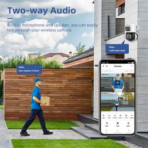 กล้องวงจรปิด IP แบบ PTZ ความละเอียด 4MP รุ่นใหม่ล่าสุด ขายส่ง พร้อมเซ็นเซอร์คู่ กันน้ำ สำหรับภายนอกอาคาร พร้อมระบบ WIFI ตรวจสอบการจราจรบนถนนและไฟถนน - Product Image 4