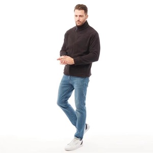 Wholesale Mens Hoodies OEM Custom Embroidery Pullover <b>Sweatshirt</b> Winter Casual Fashion Men's <b>Black</b> Fleece Zip-Up Jacket Stand - Product Image 1