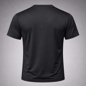 T-shirt de performance pour homme avec logo personnalisé, séchage rapide, respirant, pour la gym et l'entraînement, avec poche zippée - Product Image 2