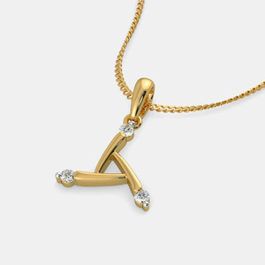 Collier pendentif cercle en or jaune avec diamant de laboratoire - Product Image 4