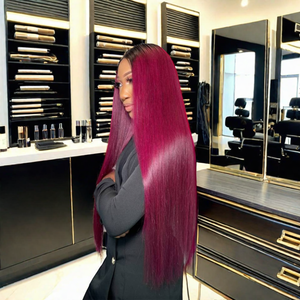 Top1 verano moda un donante liso espejo hueso recto 100% puro vietnamita Peluca de pelo crudo extensiones de cabello Natural HD Peluca de encaje - Product Image 6