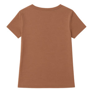 Camiseta Ecológica Personalizable de Manga Corta y Cuello en V para Mujer, Poliéster/Algodón, Anti-Pilling - Product Image 2