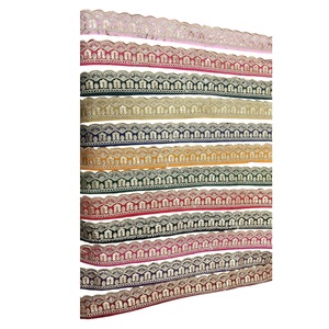 Premium Quality Handmade 100% Cotton Lace Trimmings & Ribbons with <b>Sequins</b> High Fashion & Crafting Decor for Wedding Dresses - Product Image 1