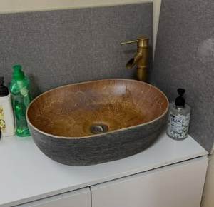 Lavabo de Cobre de Diseño, Accesorio de Baño de Lujo, Lavabo Decorativo Hecho a Mano, Solución Elegante para el Baño - Product Image 6