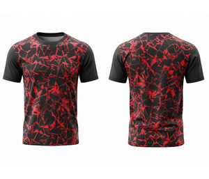 Custom Men's Knitted Sporty Breathable Polyester <b>T</b>-<b>Shirt</b> with Pattern Casual Gym Bulk Wholesale Training Top Training <b>T</b> <b>Shirts</b> - Product Image 2