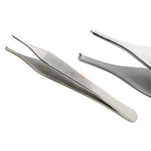 Adson Kocher Tweezers 4.72'' 1x2 Tooth Forceps High Quality Stainless Steel Reusable Medical Surgical Dental Medic Instruments - Product Image 1