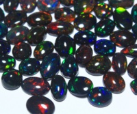 Opale naturelle multi-feu, pierre précieuse noire éthiopienne, cabochon en pierre brute, formes variées, tailles calibrées pour la fabrication de bijoux, directement du fournisseur
