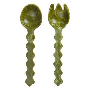 Cuchara para servir de resina de último diseño, Crafted Treasures, juego de servidores de ensalada de resina epoxi ecológica azul, mango de alta calidad. - Product Image 6