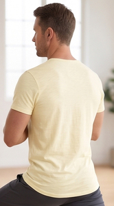 T-shirt à manches courtes oversize pour homme, col en V personnalisé, vêtements de yoga et de fitness, t-shirt de sport ample pour homme - Product Image 2