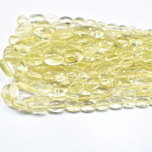 Cuentas de cuarzo limón natural, forma ovalada lisa, piedras preciosas de 4-7 mm, cuentas sueltas de cuarzo para la fabricación de joyería, venta al por mayor de piedras preciosas. - Product Image 4